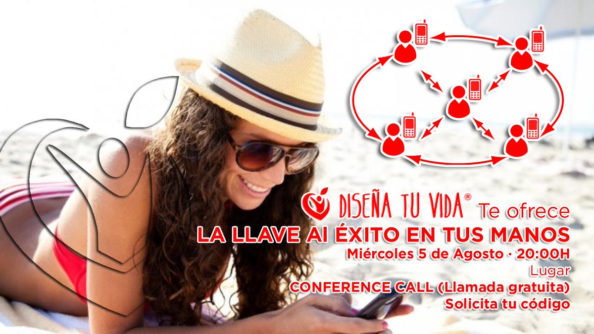 DisenaTuVida_es's tweet photo. #DiseñaTuVida te ofrece
LA LLAVE Al ÉXITO
Mie 5 Agosto #UnSimpleCambio #OneSimpleChange #Trans4you http://t.co/mqxG0iYoMs