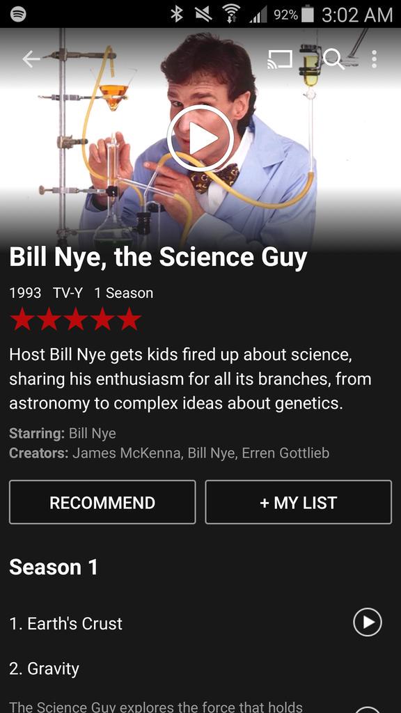 JaycobGeisler's tweet image. That moment when you find Bill Nye on Netflix #spectacular #billnye #BILLBILLBILLBILL
