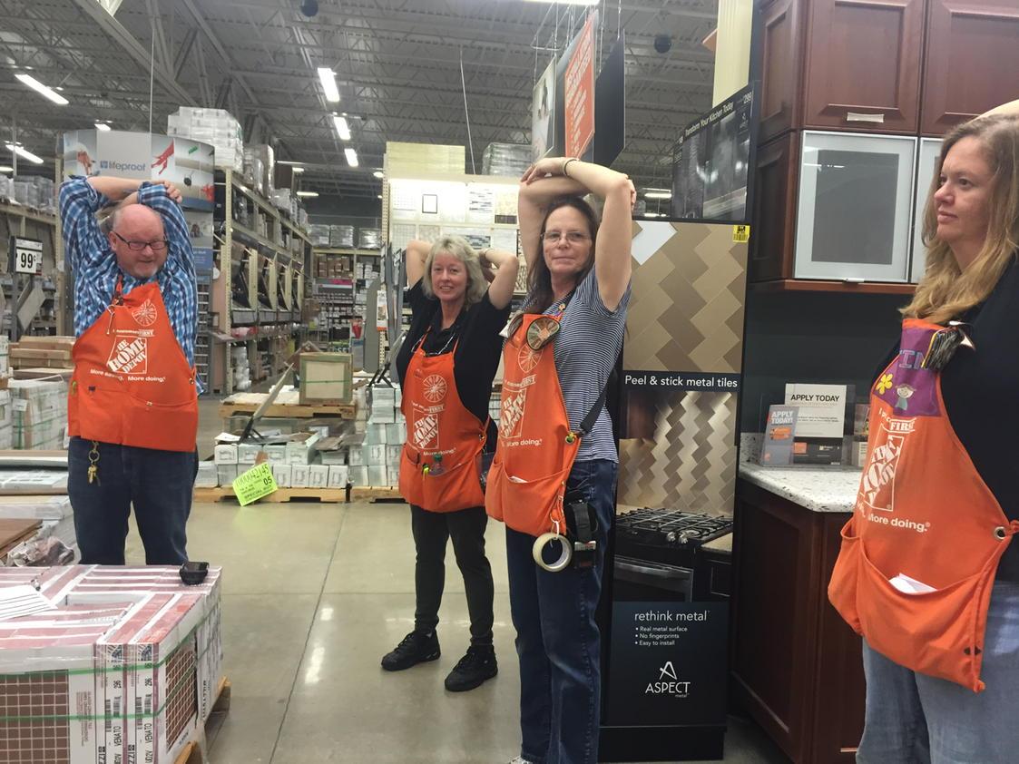 Team 6951 getting our early morning stretch on. Our minds on safety, and safety on our minds 😃