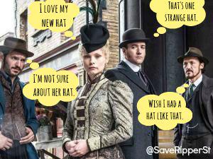 SaveRipperSt's tweet photo. Hats off to @ripper_street, back on the @BBC! @JeromeFlynn @MyannaBuring @TigerAspectUK @RipperStreet @BBCOne http://t.co/GlPWyNWapI