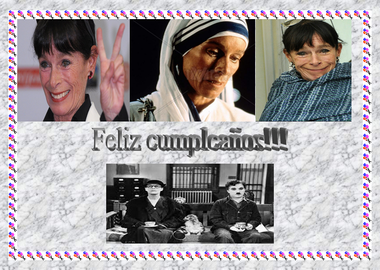 For Geraldine Chaplin with love and admiration. Happy Birthday!!!
;-)  A big HUG 