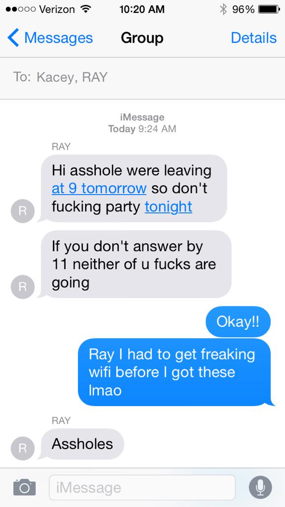 stephanieM_24's tweet photo. Cute goodmorning texts from bae @kacey_kane #twitterlessray http://t.co/jTyuhzJyhR