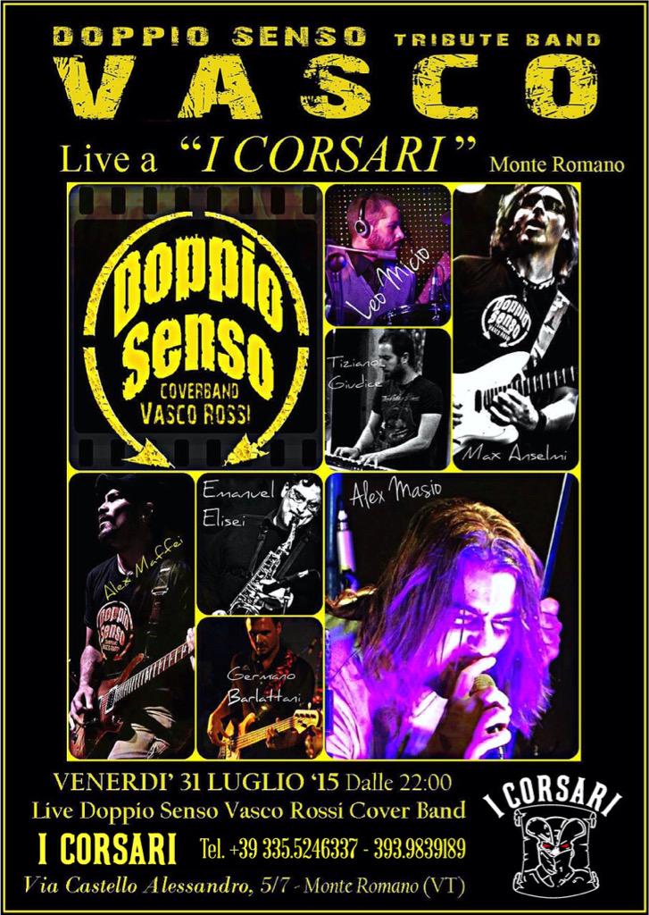 MasioAlex's tweet photo. Stasera @DoppioSensoLive ai @corsari a Montaromano! #vascorossi #rocknroll #live #sempreattivi http://t.co/ayifVJEUgB