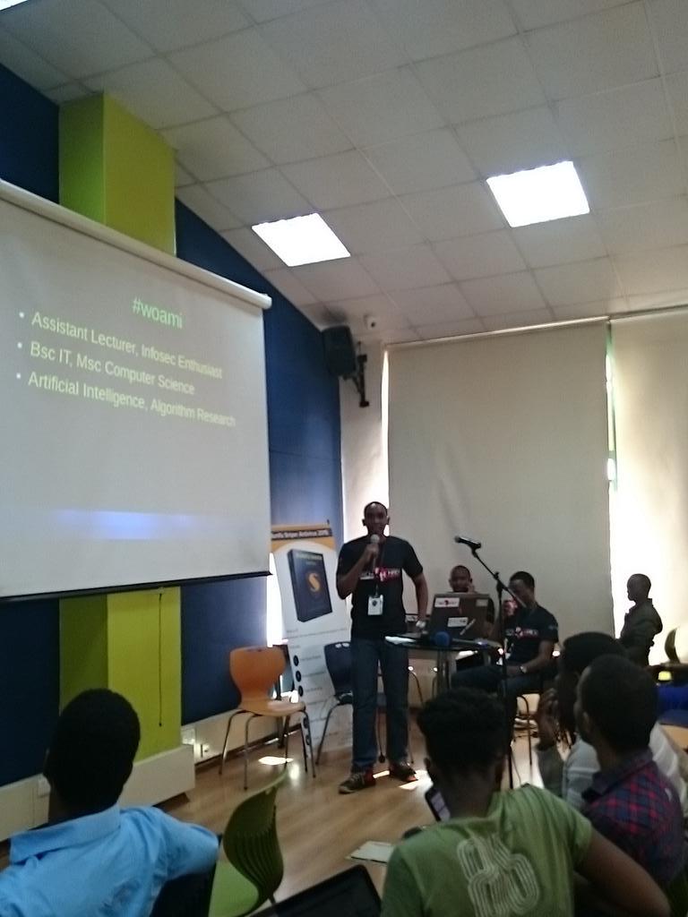 iHub's tweet photo. Michael Kangethe up now: Polymorphic Encryption Protocols (PEP) - rethinking encryption to protect data #AHConf2015 http://t.co/eQhUQwtq8w