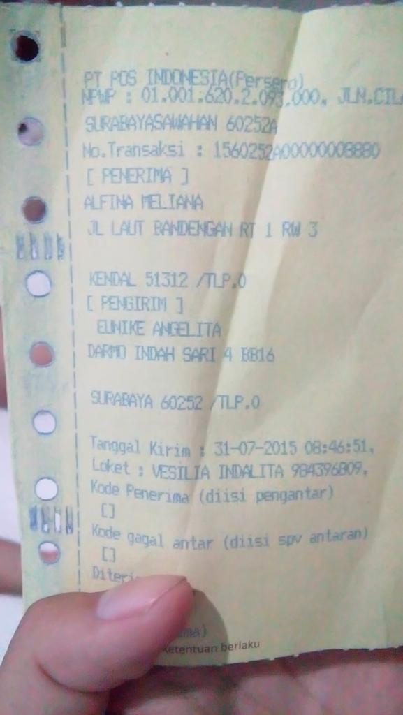 fantastic_shop2's tweet photo. @alfinameliana sist, itu ya bukti kirim barang kamu😍😘 #trusted #trustedos #olshop #testi #testimonial http://t.co/SM23fS3lHz