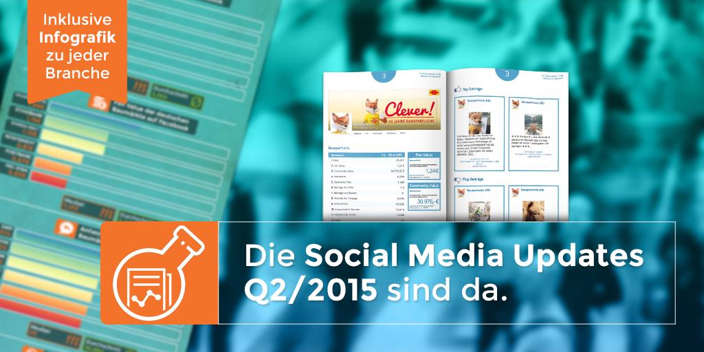 socialBench's tweet photo. Ab sofort verfügbar: Die Social Media Updates für das 2. Quartal 2015. Hier anfordern: http://t.co/3X80HAuE9S http://t.co/UBVddUC6vw