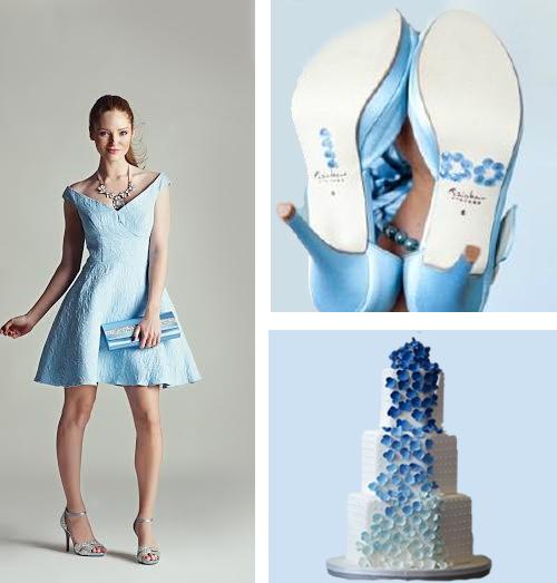 Blauw is wauw! Steeds meer bruidjes kiezen voor een kleurrijke dag en blauw is daarbij erg populair! #bruiloft #trend