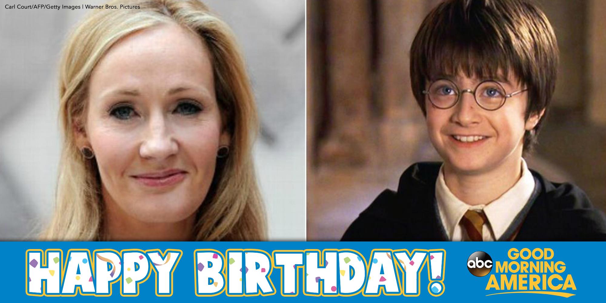 A big Happy Birthday to J. K. Rowling and a fictional one to the wizard she created, Harry Potter!  