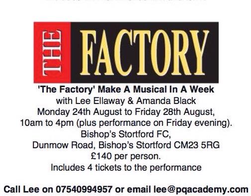 Fancy some fun in the summer holidays? Book your place now! lee@pqacademy.com, 07540994957.