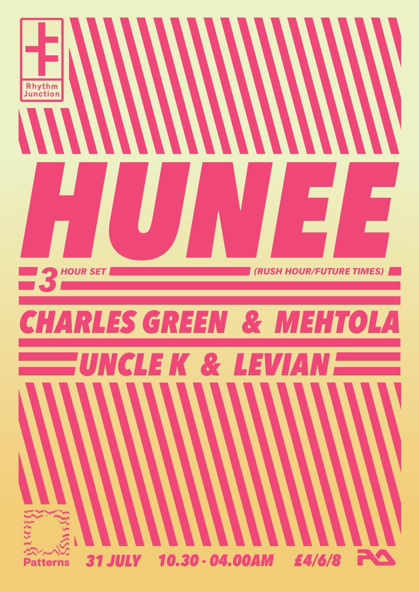 rhythm_junction's tweet photo. Tonight>> @HunchMusic / @charlesgreendj / @PatternsBTN, see you on the floor from 22:30. Tix: http://t.co/QgP6fvwGR8 http://t.co/W7WJutcHjD