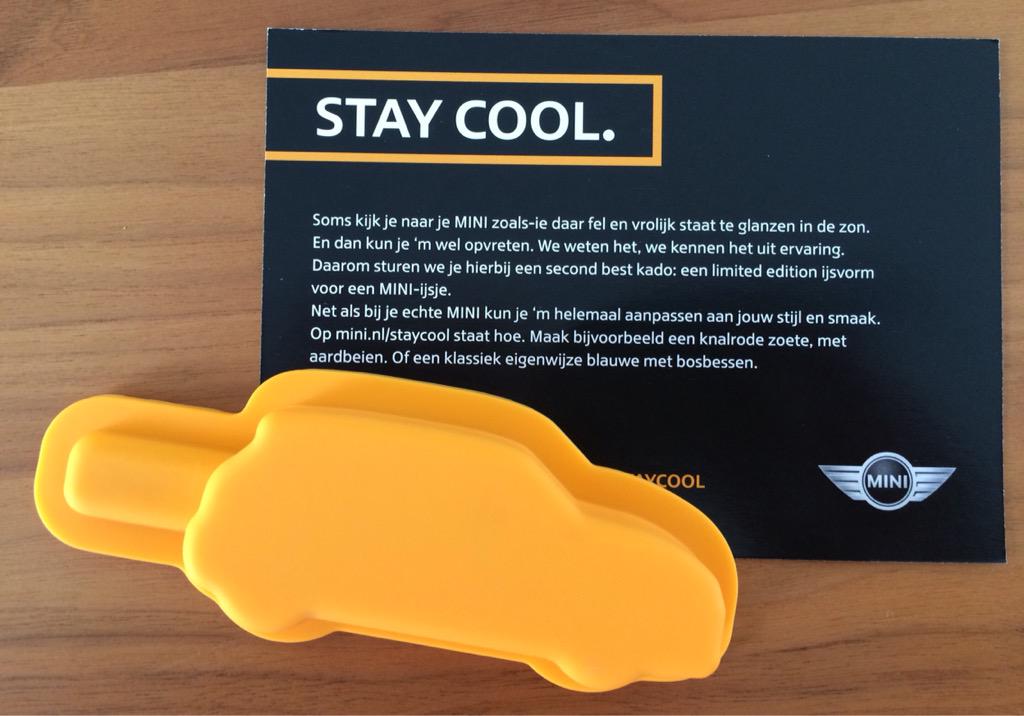 Leuke verrassing zo'n uniek relatiegeschenk #lekker #zomer <a href="/MINI/">MINI</a>!