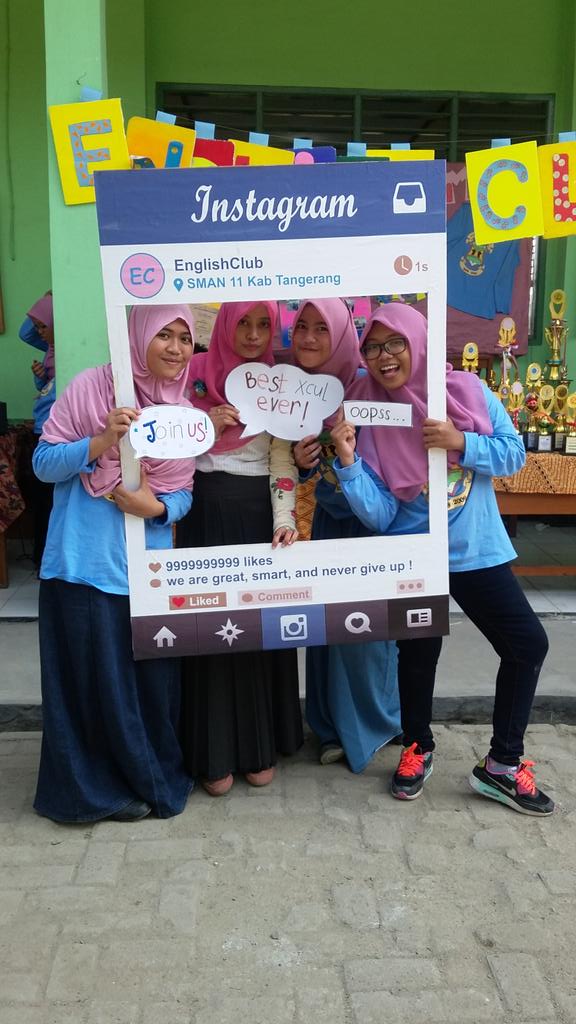 Kunjungi dan Ketemu kita yah di stan ekskul <a href="/EnglishClubers/">EClub SMAN11 Kab TNG</a> 😊