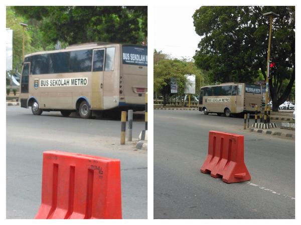 Waaah Metro juga punya bus sekolah gratis nih &amp; biasa mangkal di Taman Merdeka Metro setiap pagi. pict: <a href="/lucktygs/">Luckty Giyan Sukarno</a>