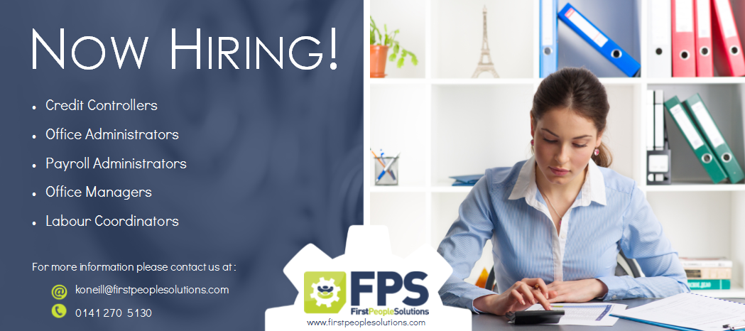 FPSrecruitment's tweet image. Now Hiring! #CreditControllers, Office #Administrators, #Payroll Administrators, #OfficeManagers, Labour Coordinators