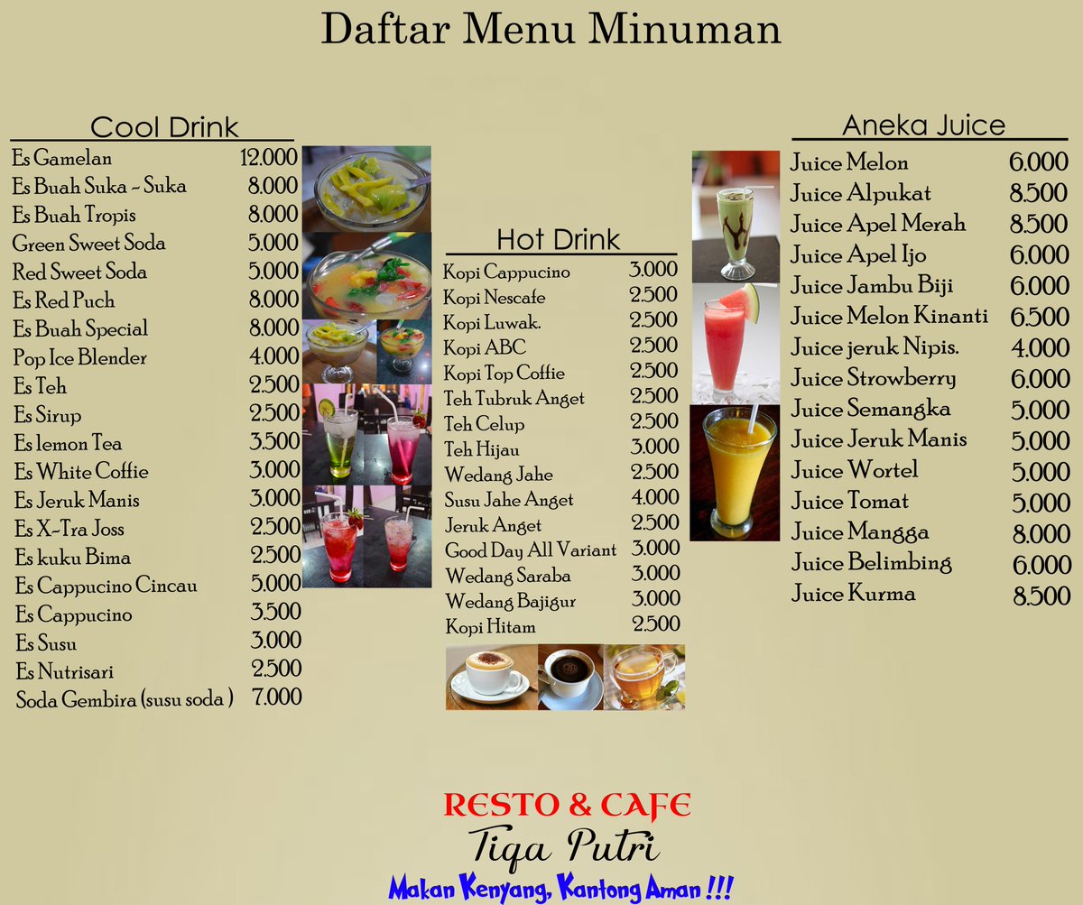 Resto Cafe 3 Putri on Twitter Sob cek yuk Daftar Menu Resto Cafe 3 Putri on Twitter Sob cek yuk Daftar Menu