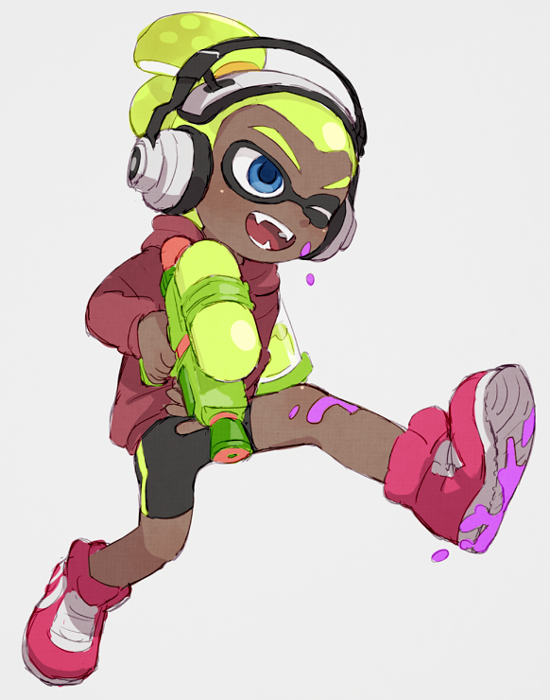 インクリング ,イカボーイ(スプラトゥーン) 「ボーイむずし 」|そとのイラスト