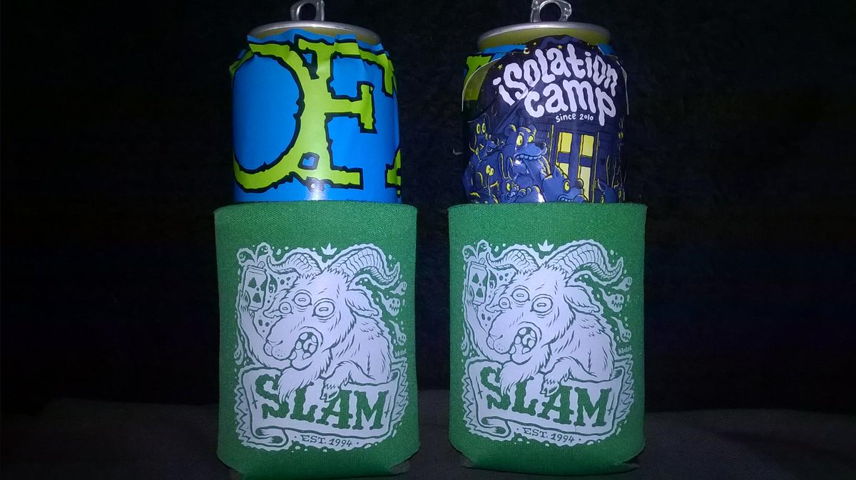 SLAMmusicmag's tweet photo. #SLAM X #MichaelHacker #Lucifer #Beer #Koozie! Available for free at selected shows! http://t.co/FLQ5o6suwV