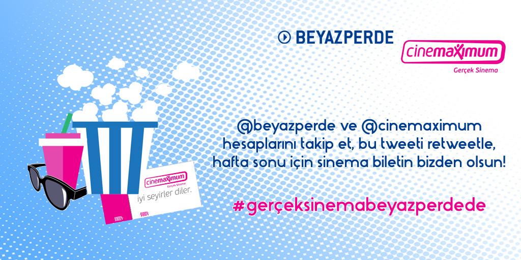 . <a href="/Beyazperde/">Beyazperde</a> ve <a href="/cinemaximum/">cinemaximum</a> hesaplarını takip et, bu tweeti rt'le, sinema biletini kap! #GerçekSinemaBeyazperdede