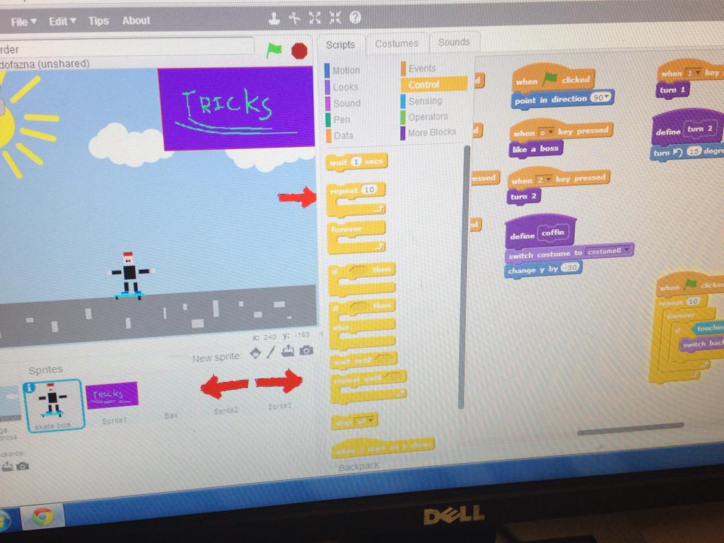 APSSummerFun's tweet image. Gamestar Mechanic and an original Scratch Skateboarding Game in Computer Coding!