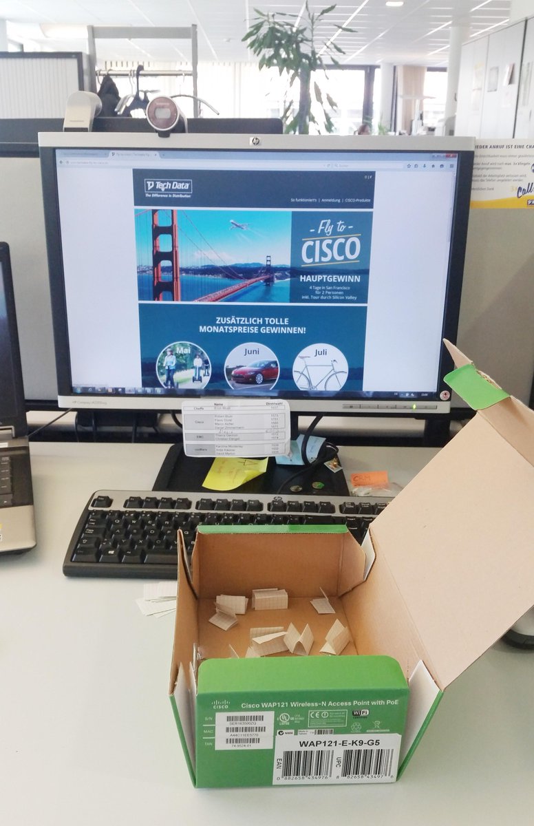 TechData_CH's tweet image. Velo-Gewinner ist Tobias Schwendimann von Büro Schoch Werkhaus AG! Herzlichen Glückwunsch von #Cisco und #TechData!