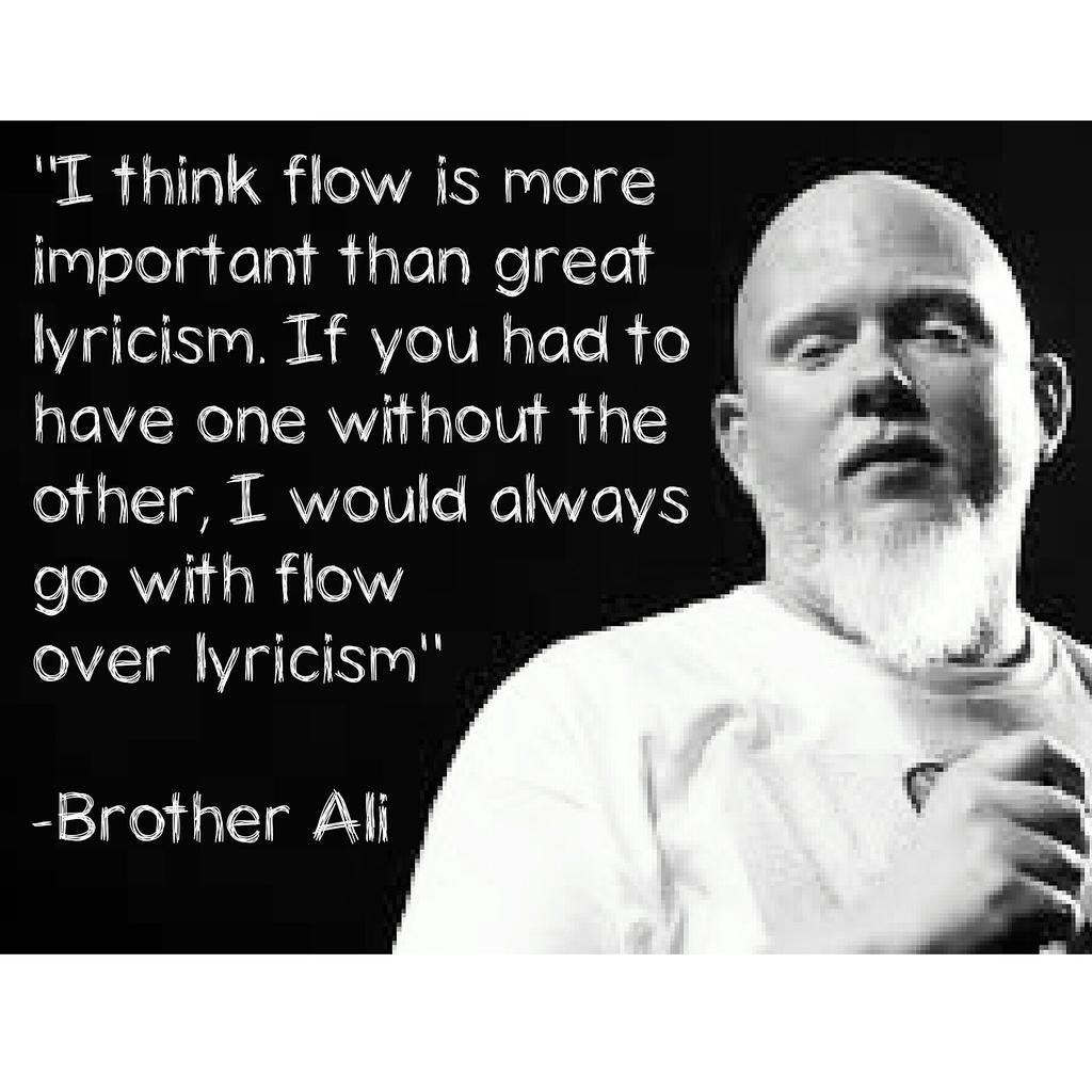 howtorapgood's tweet image. Flow has always been a staple of good MC's.  #Brotherali says it best.  #UndergroundHipHop #ughh