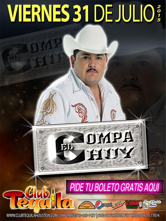 ClubTequilaSW's tweet photo. Esta Noche! #ElCompaChuy. GRATIS antes de las 11pm con este mensaje. 713.995.7477 http://t.co/oAO83I2deO