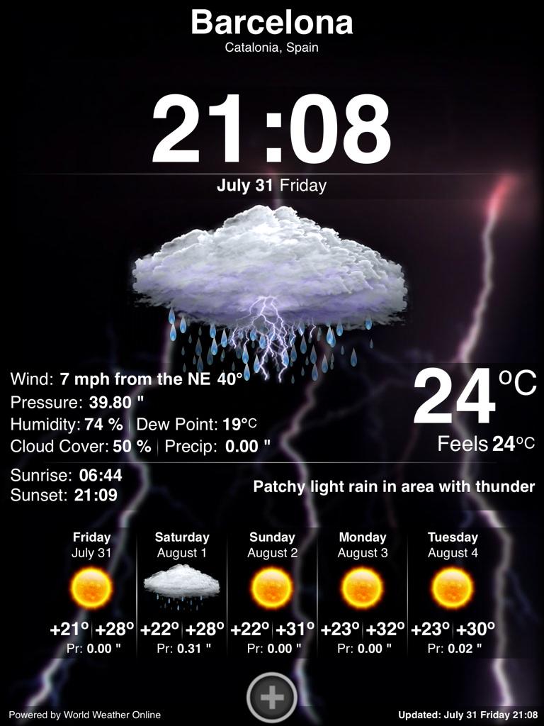 MigjornBcn's tweet photo. Ahora si....
#Barcelona. 24ᵒC. #iWeatherHD @myappshq http://t.co/aCRJ0HETr5 http://t.co/dg6CGY1iy5