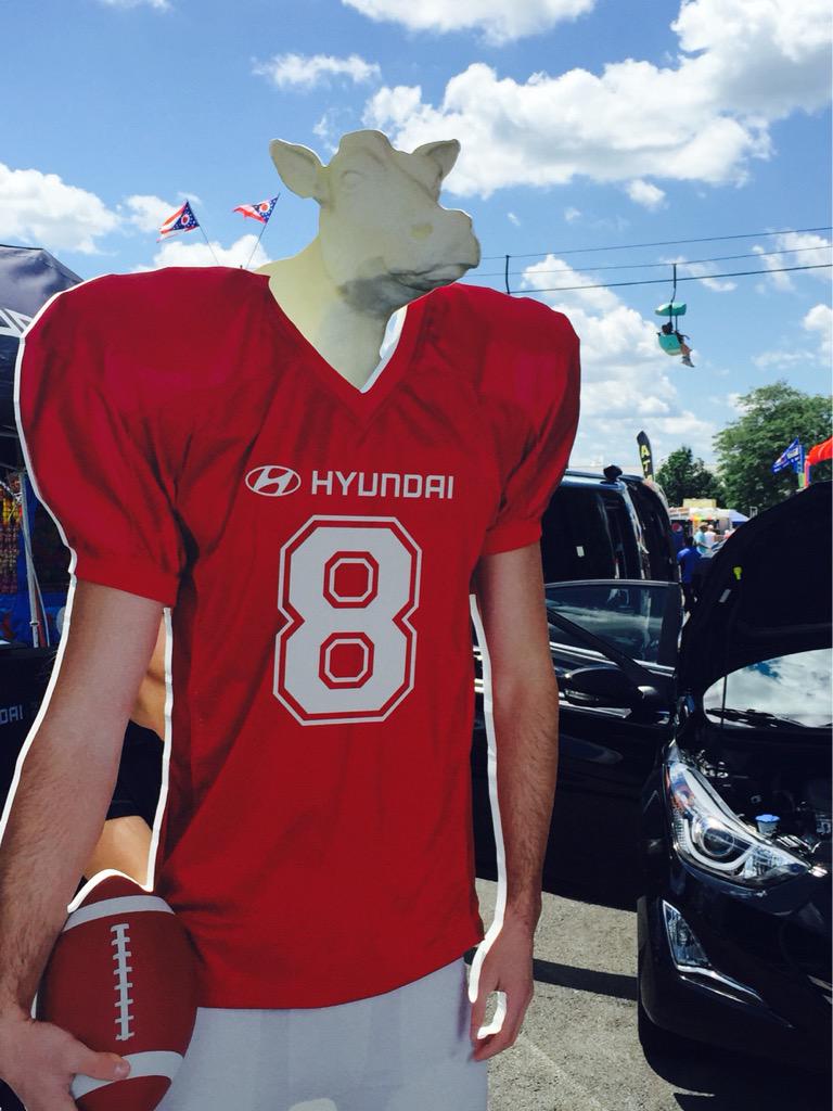 adamideast's tweet photo. Put me in @OSUCoachMeyer, I'm ready to play! @OhioStateFair #OHbuttercow #GoBucks http://t.co/ye3xgV1iLd