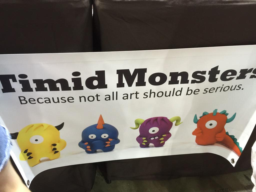 TheD6Generation's tweet photo. So #TimidMonsters have captured @NicoleWakelin and my daughters' hearts. #gencon2015 http://t.co/pUIEleTPcD