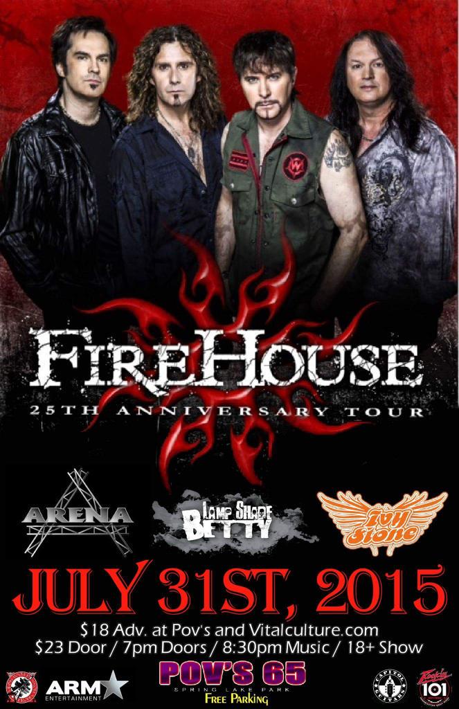 ShoutOutMN's tweet photo. Tonight! @POVs65 SpringLakeParkMN its @FireHouseBand 25th Anniversary Tour w/ @LampShadeBetty @Arena #Iamstone 8:30pm http://t.co/PIA0Qhk34j