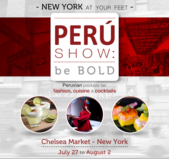 VisitPeru's tweet photo. #PeruShow currently on at Chelsea Market, NY, the best of Peru's cuisine, fashion & cocktails @bizperu http://t.co/odxN7ebPF2