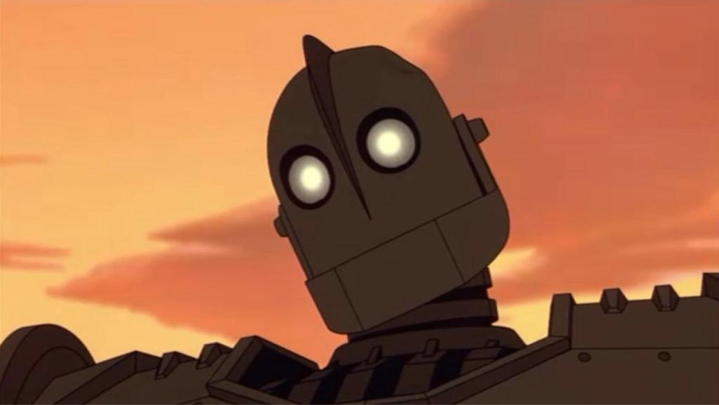 TIFF_NET's tweet photo. Fun fact: Vin Diesel voiced both THE IRON GIANT's titular robot and another tall silent type, Groot http://t.co/mARf1CzynP