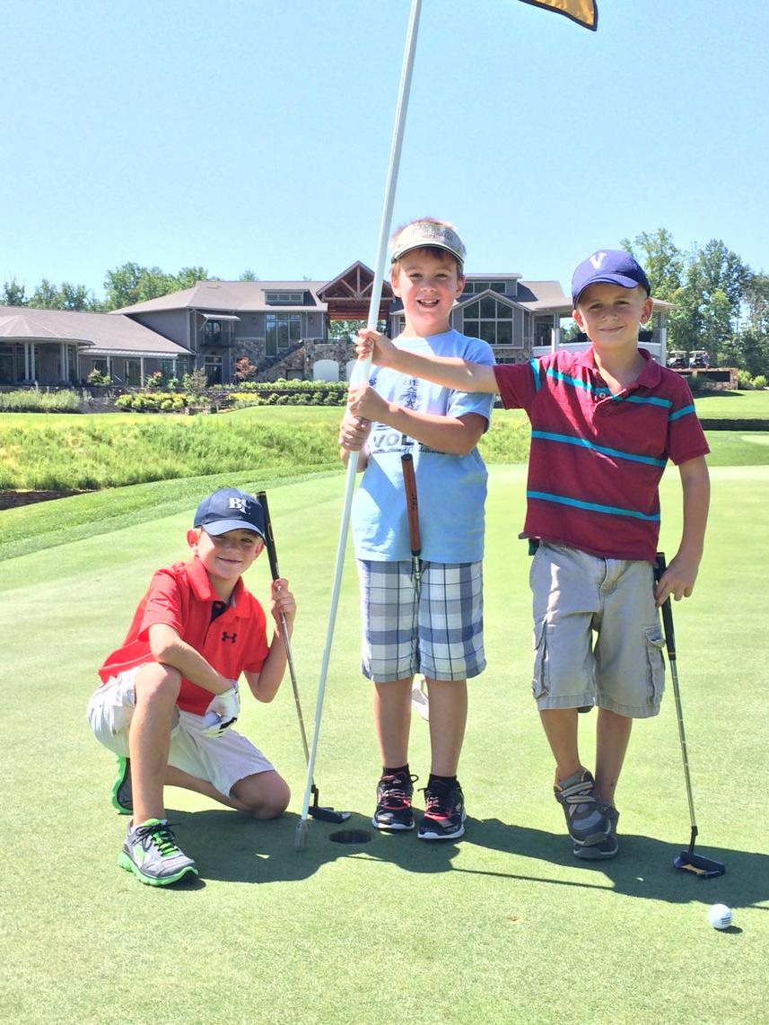 Junior Golf Camp last day playing #18.