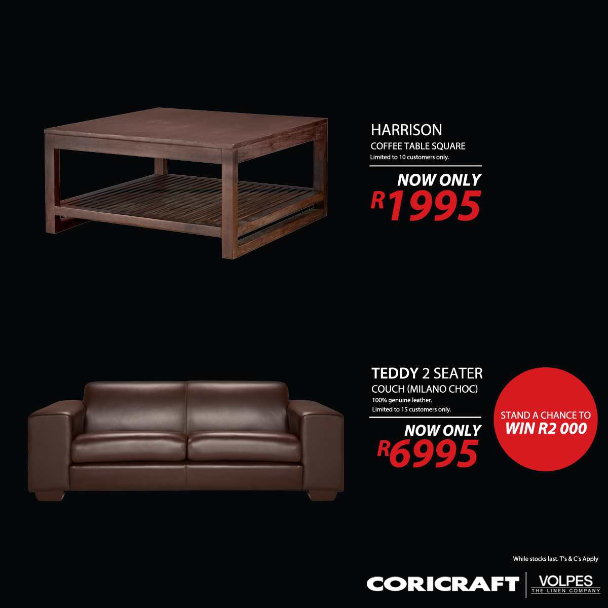 CoricraftSA's tweet photo. Stand a chance to win a R2 000.00 voucher! Simply RT this post to be entered T’s &amp; C’s apply #CoricraftClearwater http://t.co/mbiltkzooo