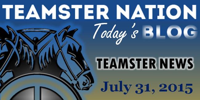 Teamsters's tweet photo. July 31, 2015: Check out today's #Teamster news: http://t.co/jRYs7WxNo2 #TPP #FightFor15 #1u #BlackLivesMatter http://t.co/llWmbZOA9P
