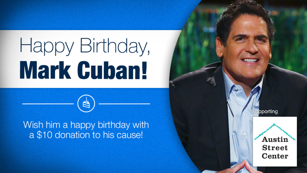 Happy Birthday Wish him a happy birthday with a $10 donation and you could meet him!  