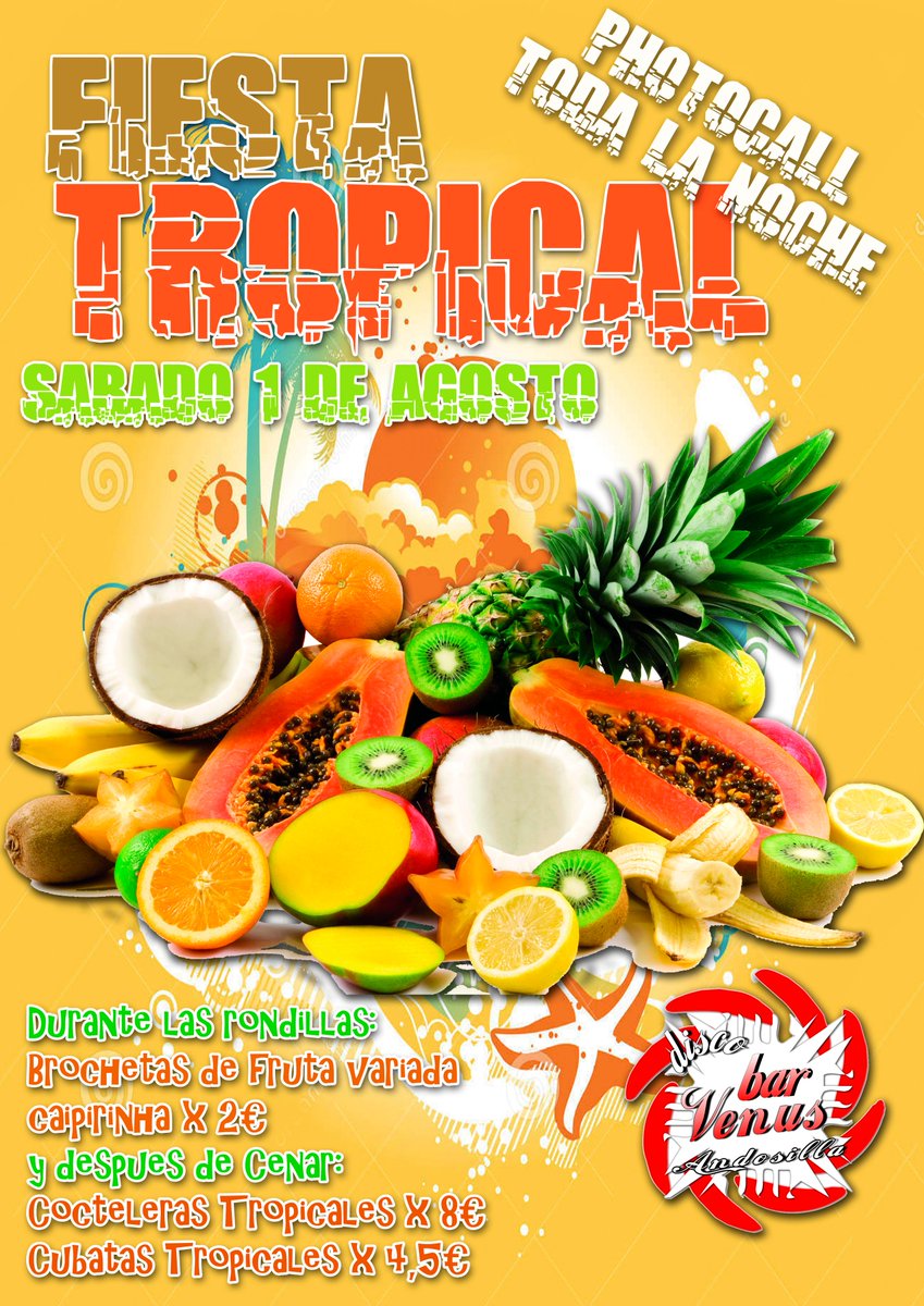 DiscoBarVenus's tweet photo. Fiesta Tropical !! http://t.co/7DrH9LFN1T