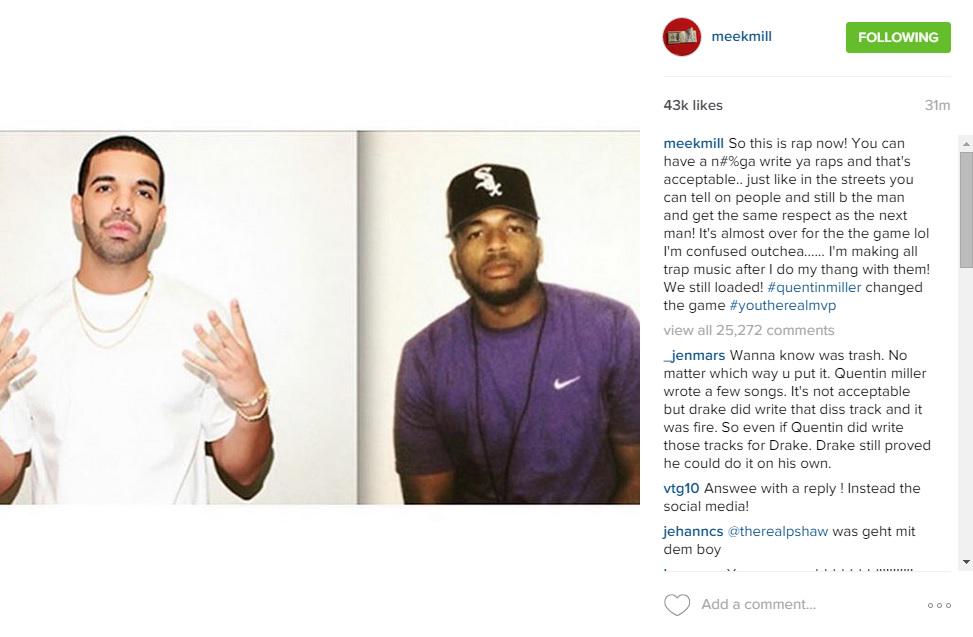 rapinvasion's tweet photo. Meek Mill SPEAKS! #Drake #MeekMill #QuentinMiller What are your thoughts? http://t.co/cTWlOfvSY0
