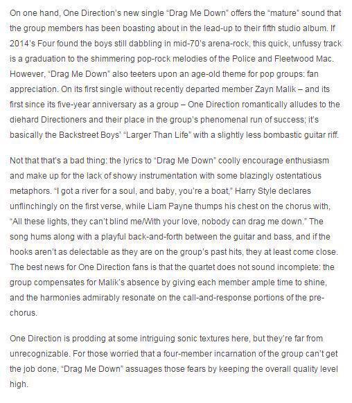 esoteriches's tweet photo. "One Direction is fading"

"They dont sound good without zayn"

"They are gonna flop"

#DragMeDown http://t.co/EvGi3P5Fsa