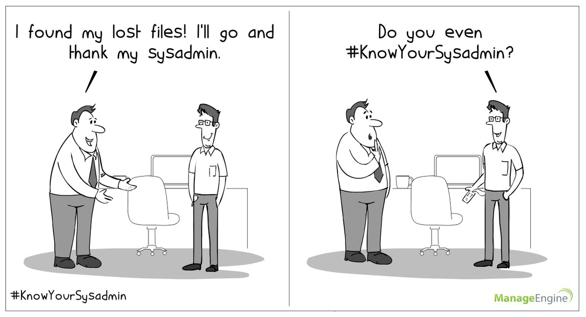 manageengine's tweet image. ManageEngine wishes a very Happy #SysadminDay. Thank you all! #KnowYourSysadmin goo.gl/38CDvn