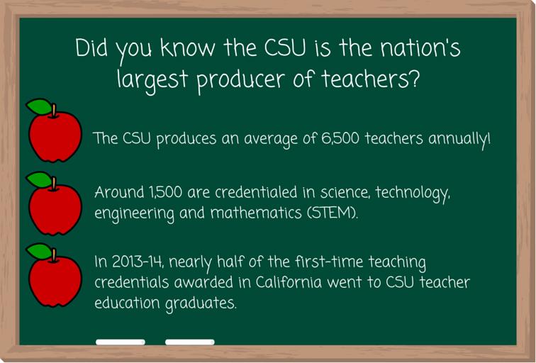 We educate teachers. #CATeachersSummit #CSUfact