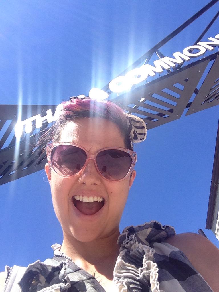 IthacaIceCream's tweet image. Just sayin hi to my buddy @CommonsSign after picking up my daily lunch at @VivaTaqueria. Yayy to the new Commons!!! 😍