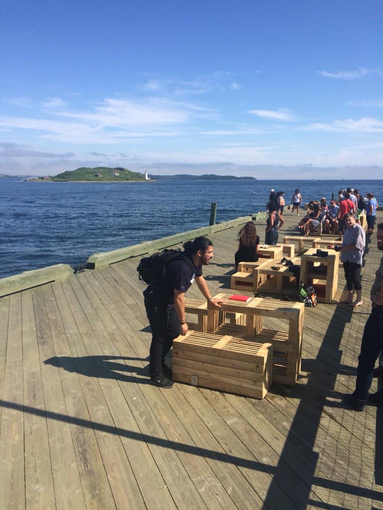busy day, down by the installation!
<a href="/DalArchPlan/">DalArchPlan</a> <a href="/My_Waterfront/">Formerly Waterfront Development</a> #hfx #freelab #designbuild #tacticalUrbanism