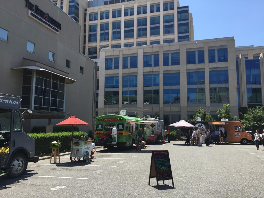 shoptalk_nando's tweet photo. Hey #DTR! Come get lunch @newsobserver @bullcitystfood @ValentinoTruck @WanderingMoose1 @DBurritos @SweetWaterIces http://t.co/VWuZeJ5ETC