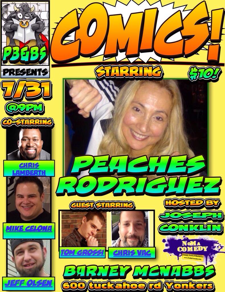 NoMaComedy's tweet photo. 2nite we bring you another spectacular edition of COMICS! @barneymcnabbs! This month starring @PeachesDances! 9pm $10 http://t.co/PVZoBt1QPE