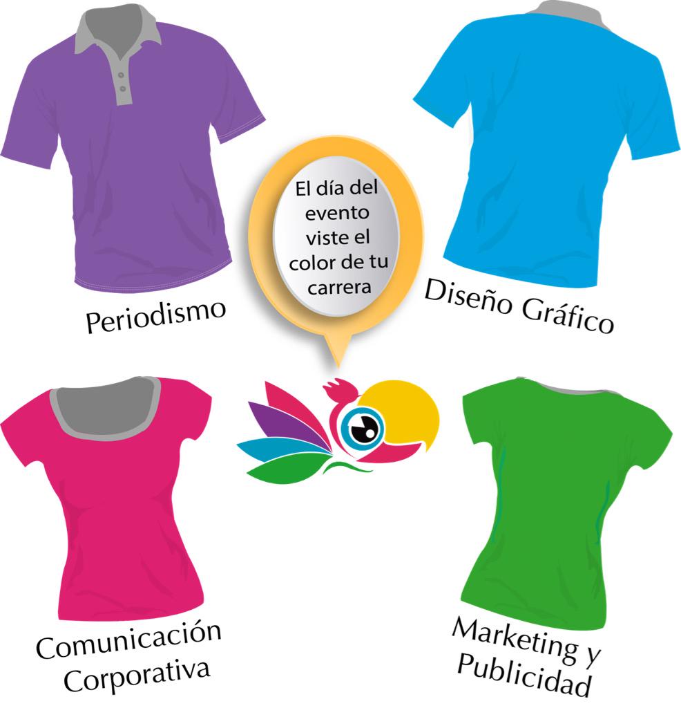 THM_fcom's tweet photo. Ya escogiste tu outfit para el #THM? Usa una camiseta del color de tu carrera👚👕🎉 #YosoyFcom #Agosto5 #Nofaltes http://t.co/XkUmTIa0vr