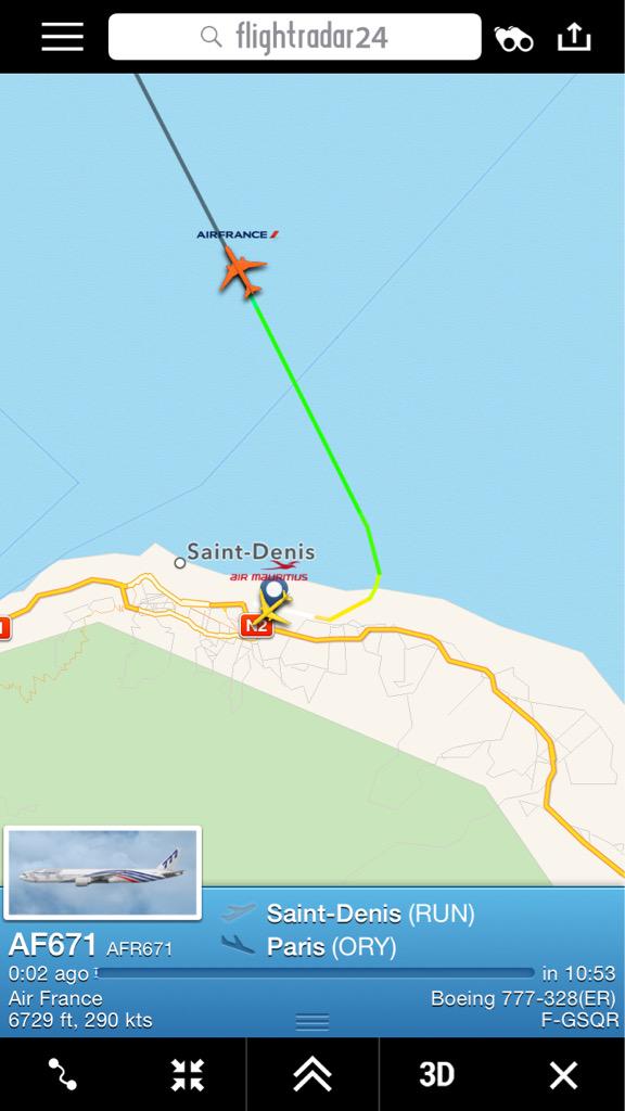 airlivenet's tweet photo. BREAKING EXCLUSIVE #MH370 debris just left LaReunion on board #AF671 to Paris. http://t.co/el9bzRkN0I