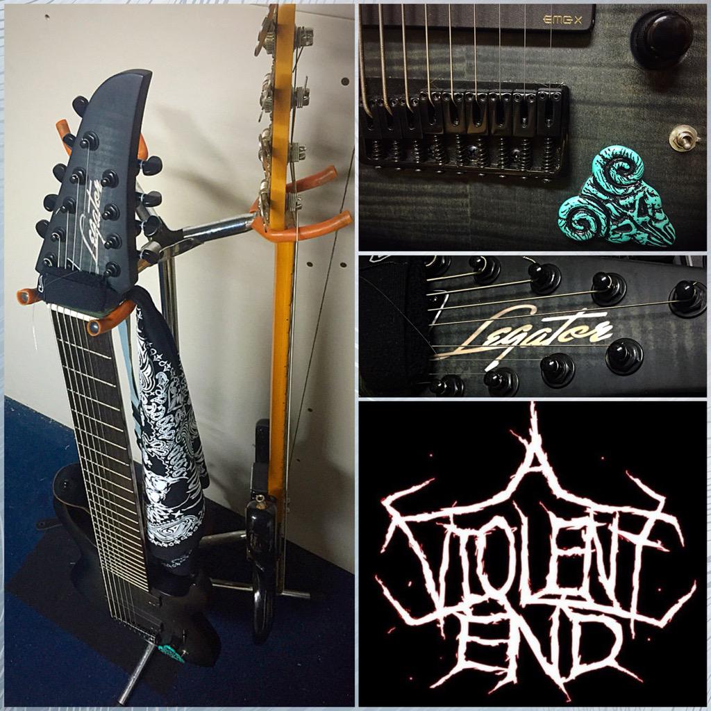 Here's the beautiful <a href="/LegatorGuitars/">Legator Guitars</a> 9string helps us get our sound .Recording this weekend stoked to work on our EP💀