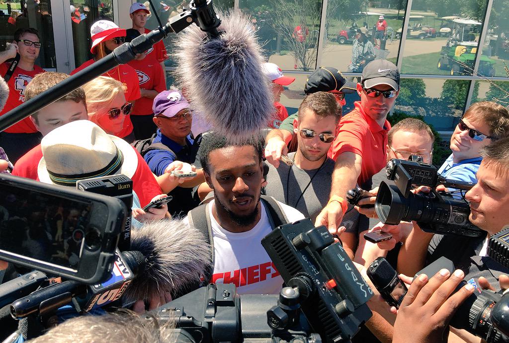 Chiefs's tweet photo. "I love the Chiefs. I love anything Kansas City." 

Newly signed running back LaVance Taylor http://t.co/aZIF83RLw0
