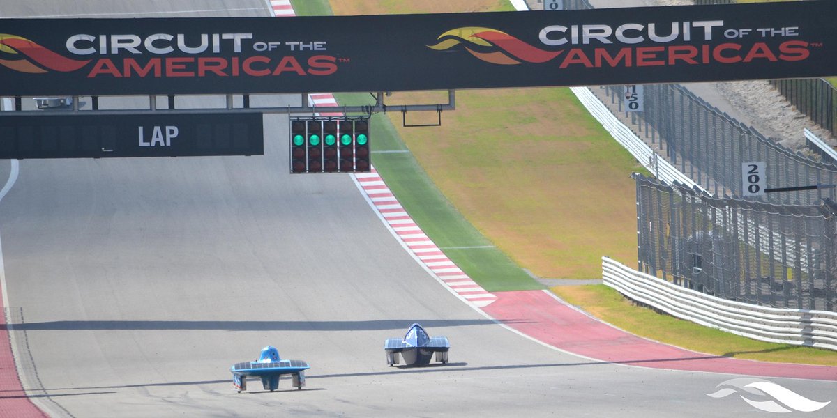 COTA's tweet photo. The #FormulaSun Grand Prix is in full swing here at #COTA. These incredible solar cars will be running until 5. http://t.co/3pcpzEojBc